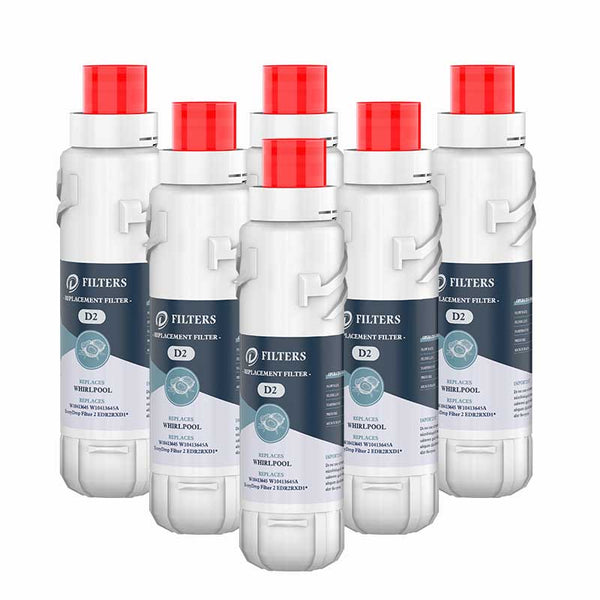 W10413645A Filter 2 Compatible EDR2RXD1, KAD2RXD1 Water Filter, Made by Dfilters 6Packs