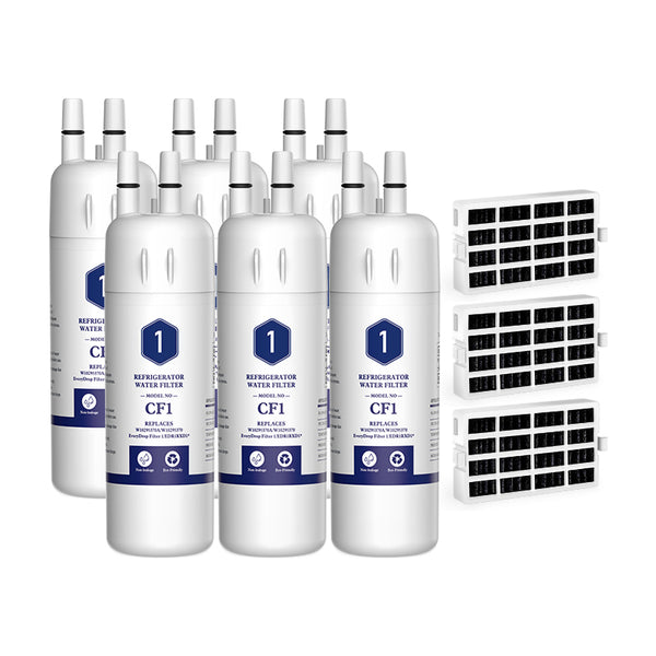 EDR1RXD1 W10295370A 9081 Compatible Refrigerator Water Filter with Air Filter 6pk